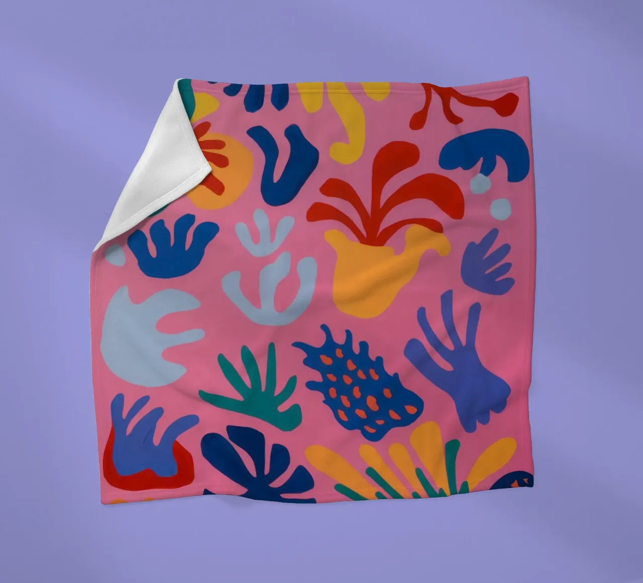 Astratto floreale giocoso coperta in pile da Solar Paint