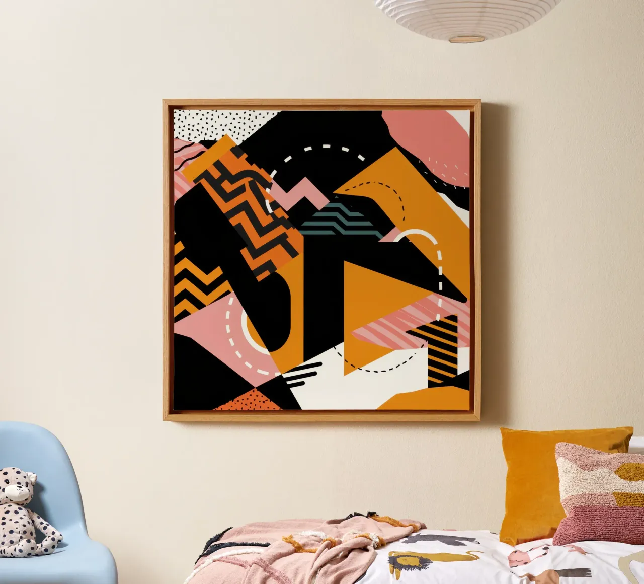 Dynamic Geometric Chaos canvas by Bring Haven