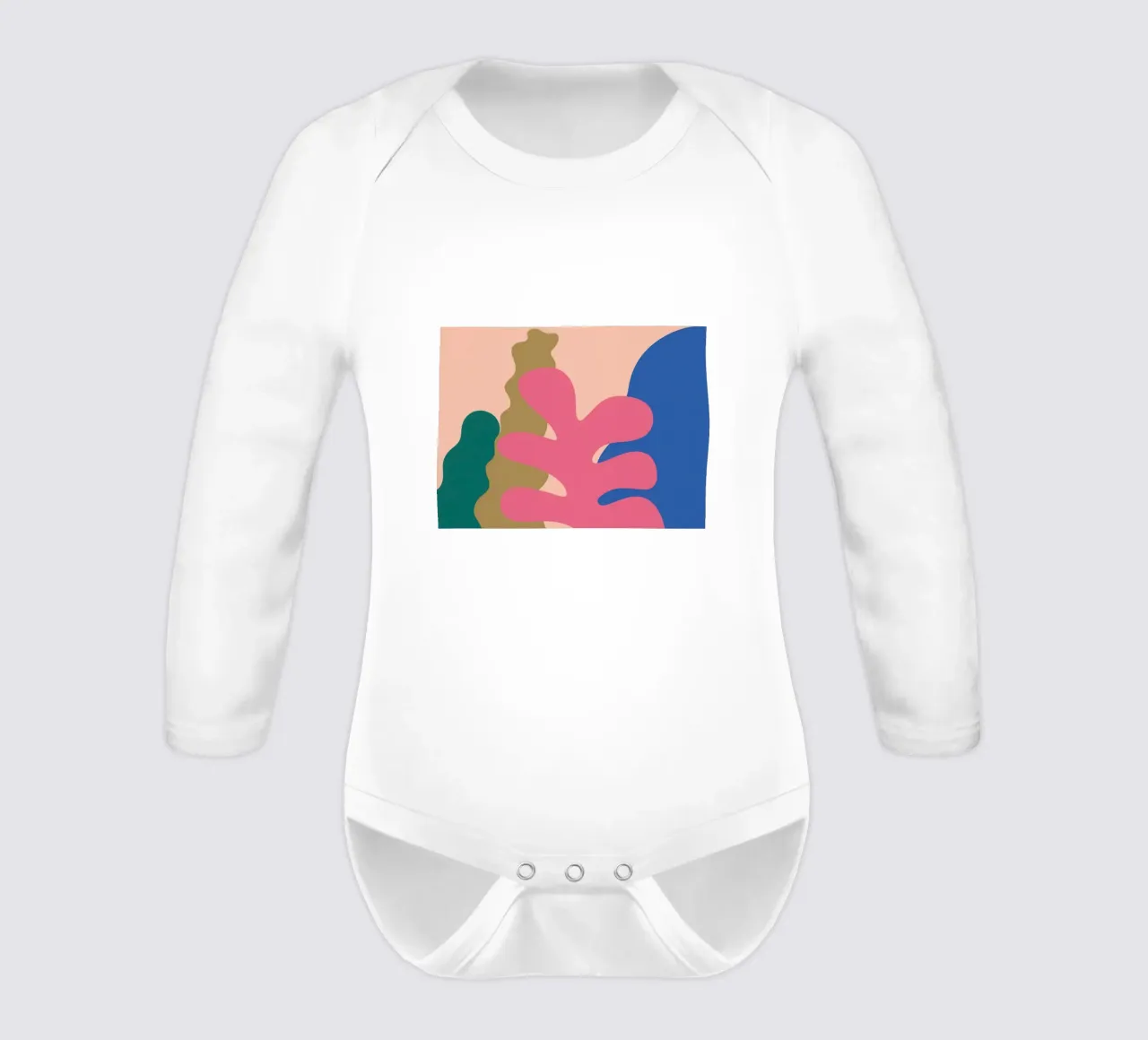Boulders of Color long-sleeve baby romper by Veil Maya