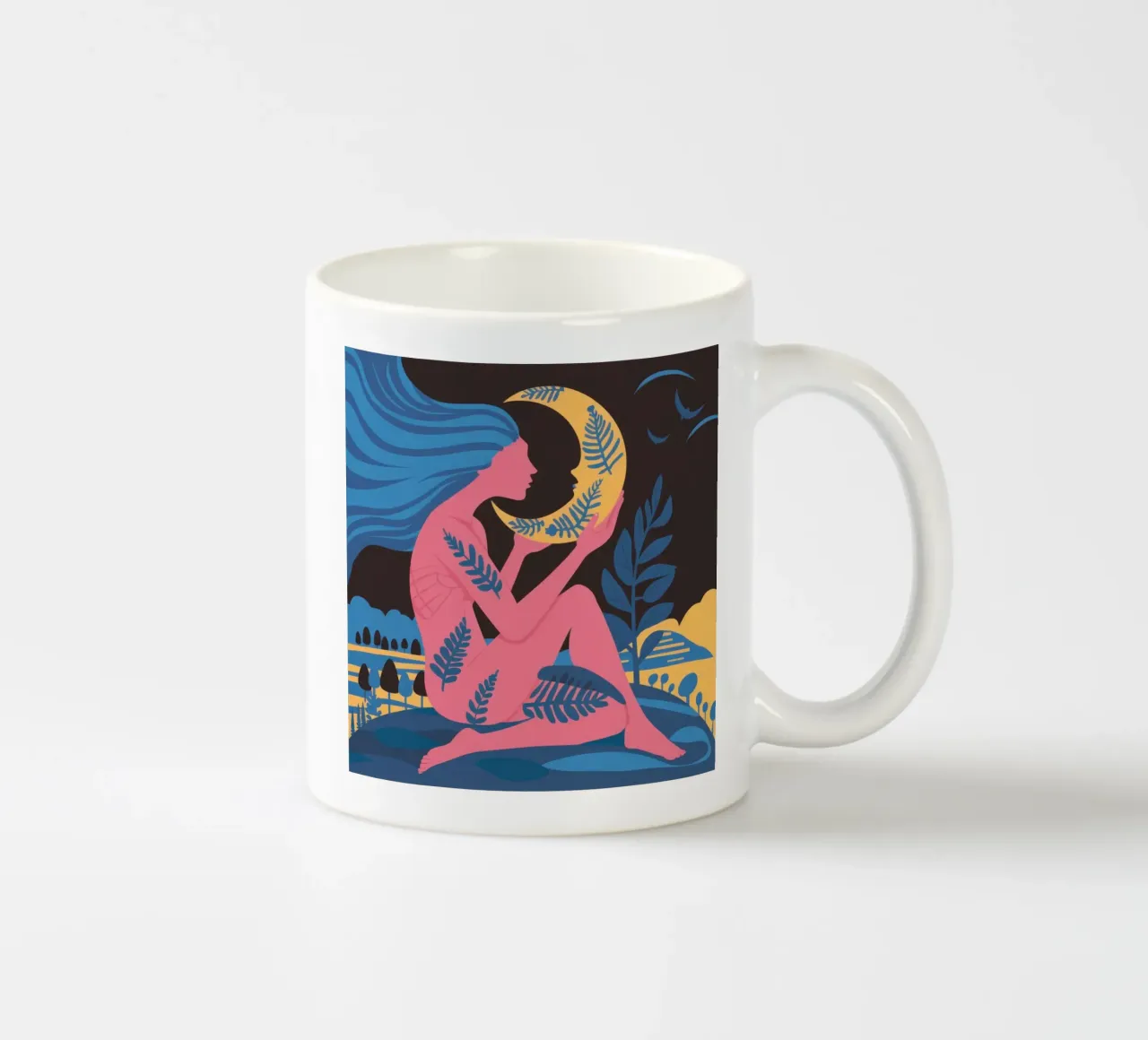 Dea del mare lunare tazza in ceramica da Solar Paint