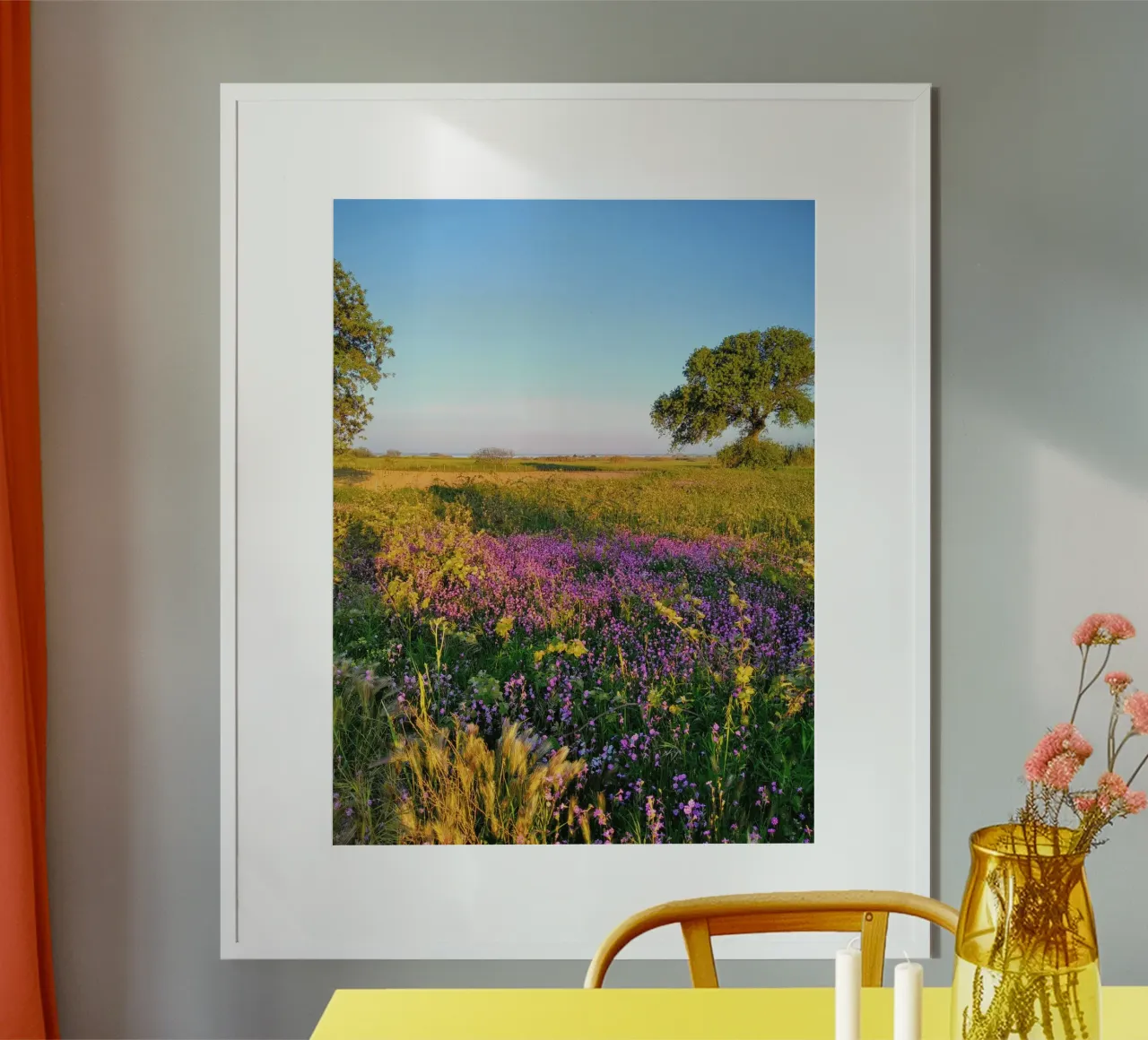 meadow vegetation poster con telaio in alluminio da cofa home