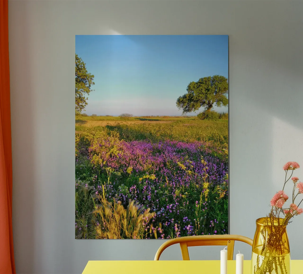 meadow vegetation poster con telaio in alluminio da cofa home