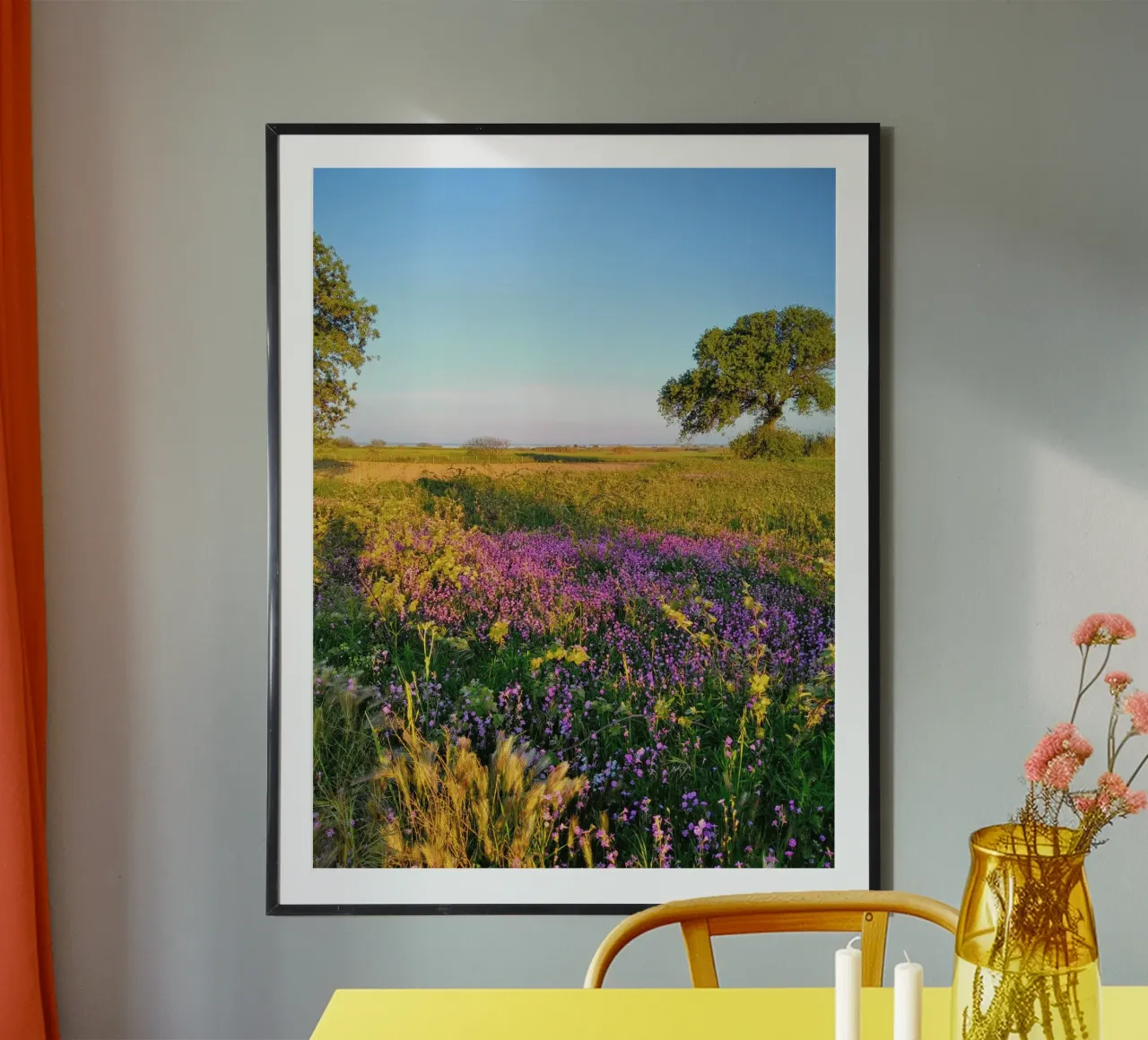 meadow vegetation poster con telaio in alluminio da cofa home