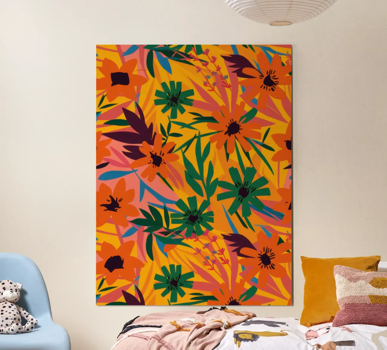 Profusione della giungla d'ambra poster con telaio in plastica da Bring Haven