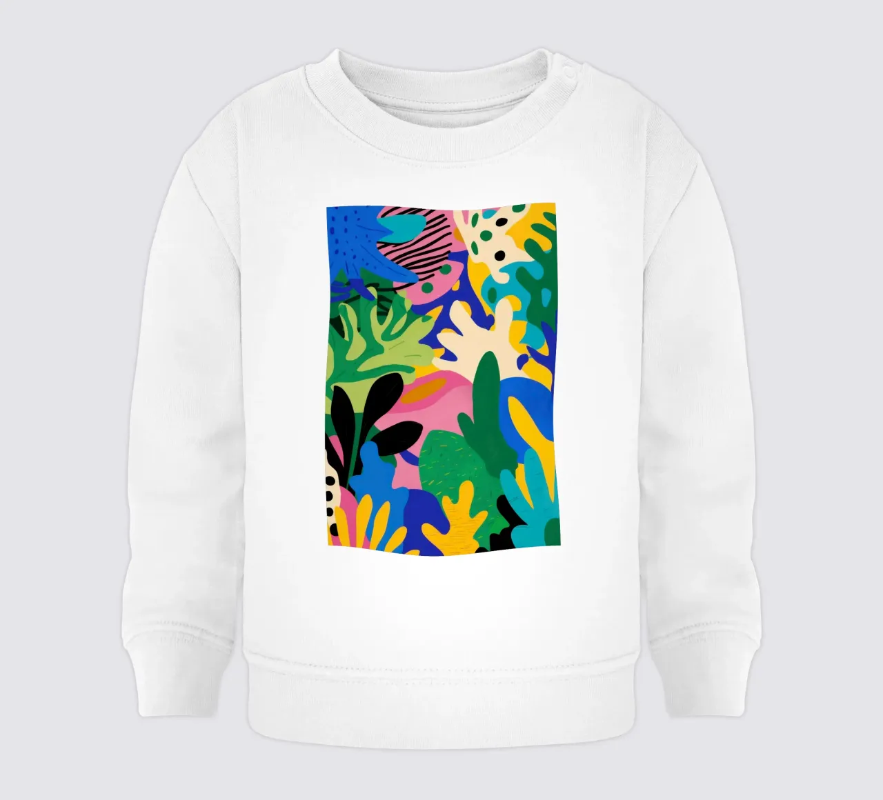 Vibrant Jungle Chaos baby sweatshirt by Veil Maya