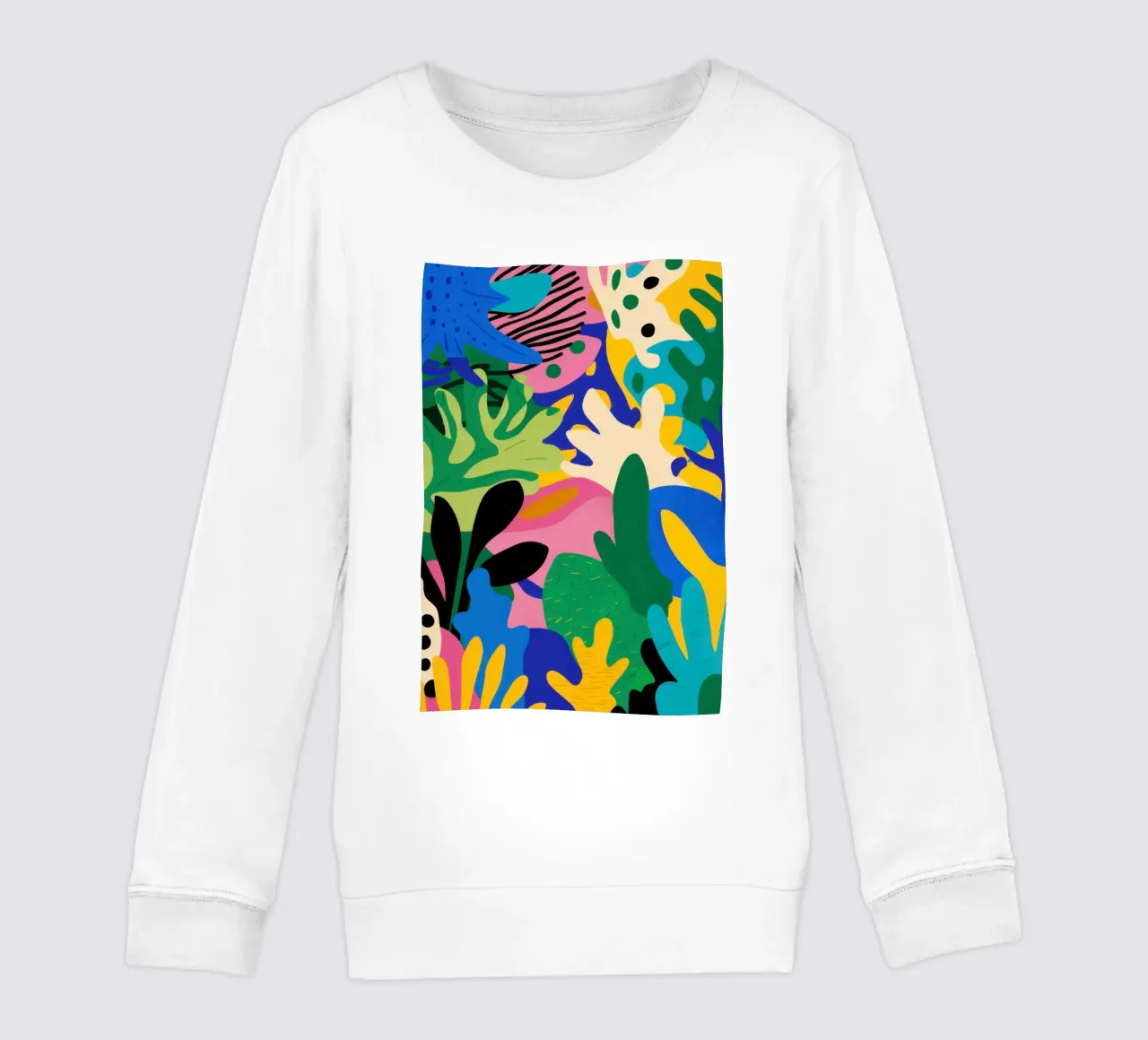 Vibrant Jungle Chaos kids sweatshirt by Veil Maya
