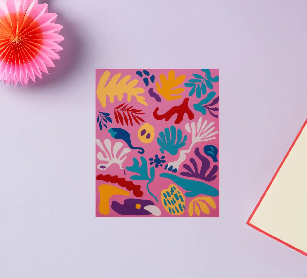 Onderzeese tuin abstract sticker van Flock Reverie