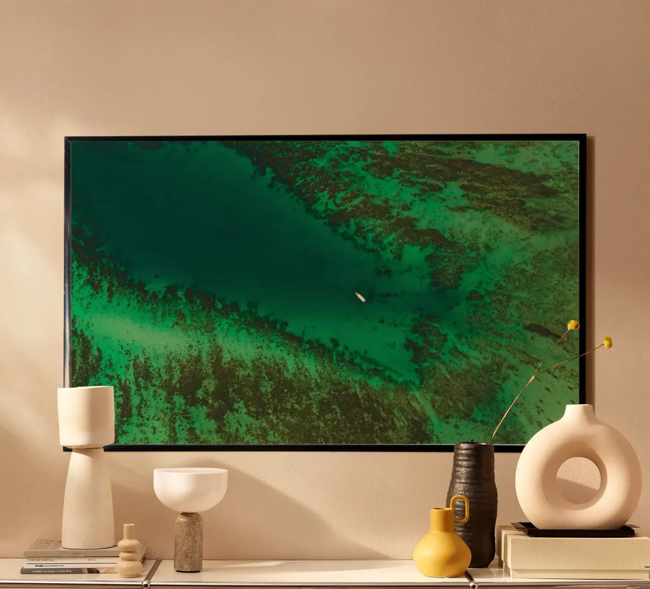 coral reef natural poster with plastic frame by cofa home