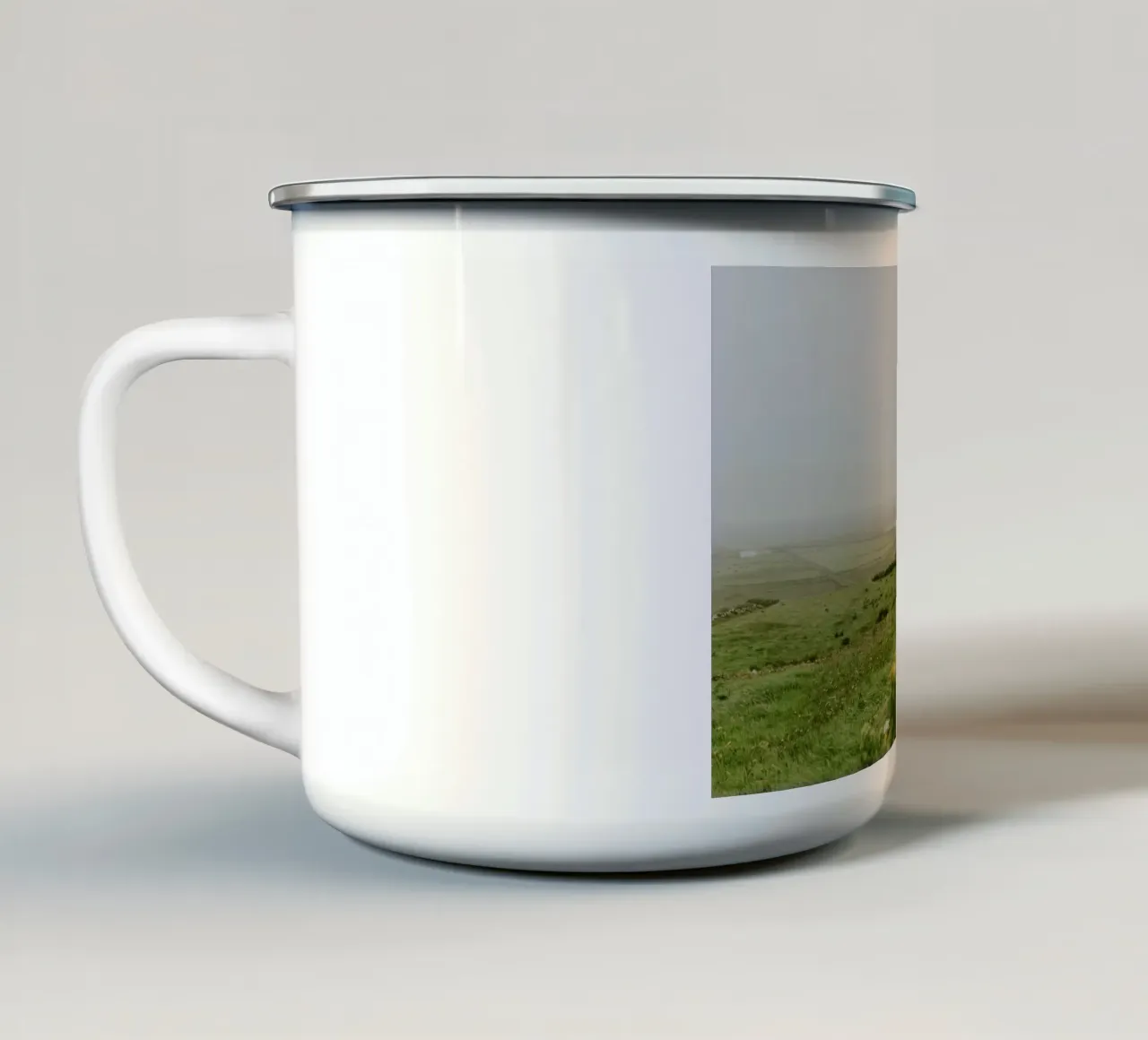 pastoral landscape tazza in smalto da cofa home