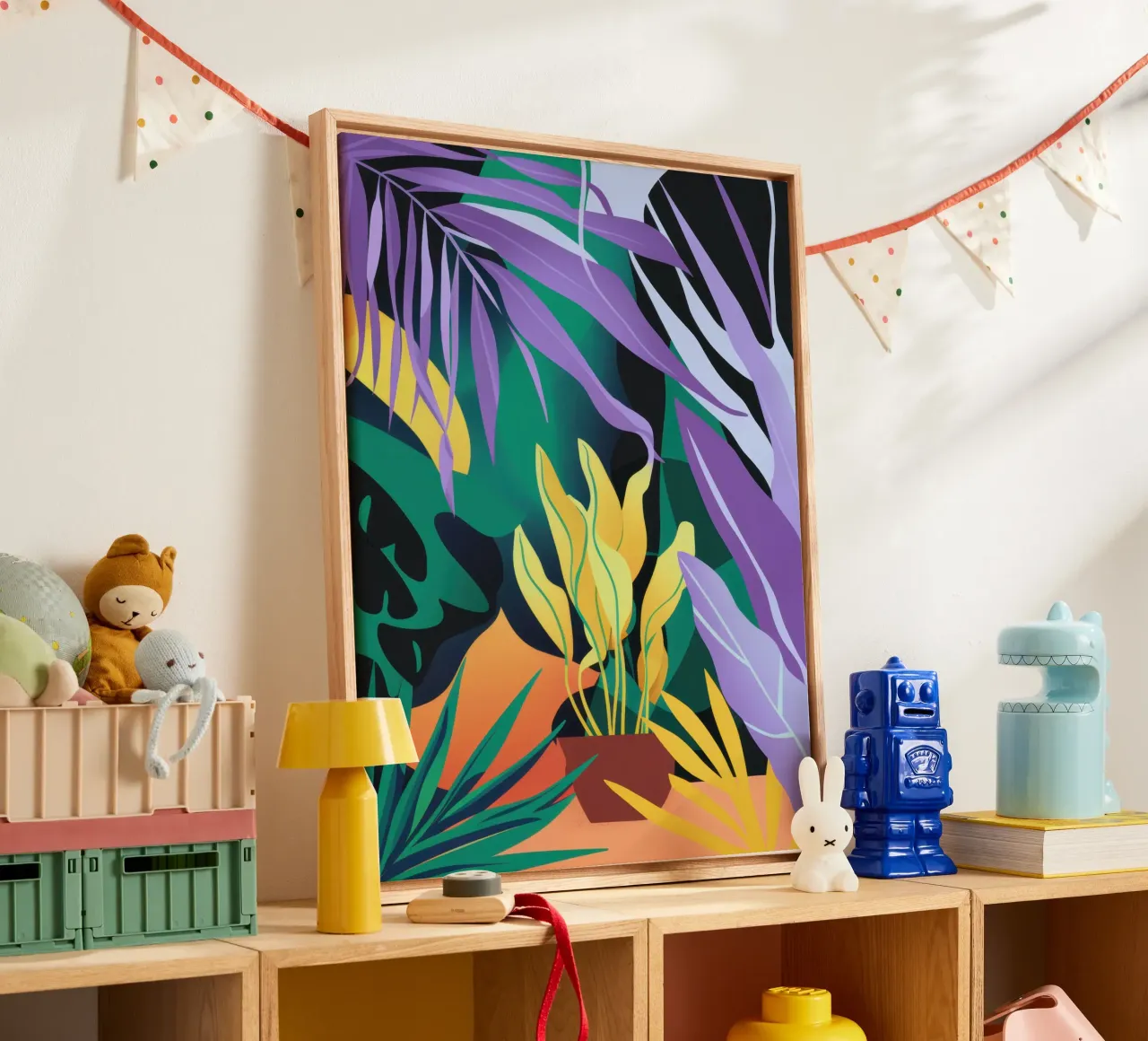 Schemering Jungle Haze canvas met Baklijst van Solar Paint