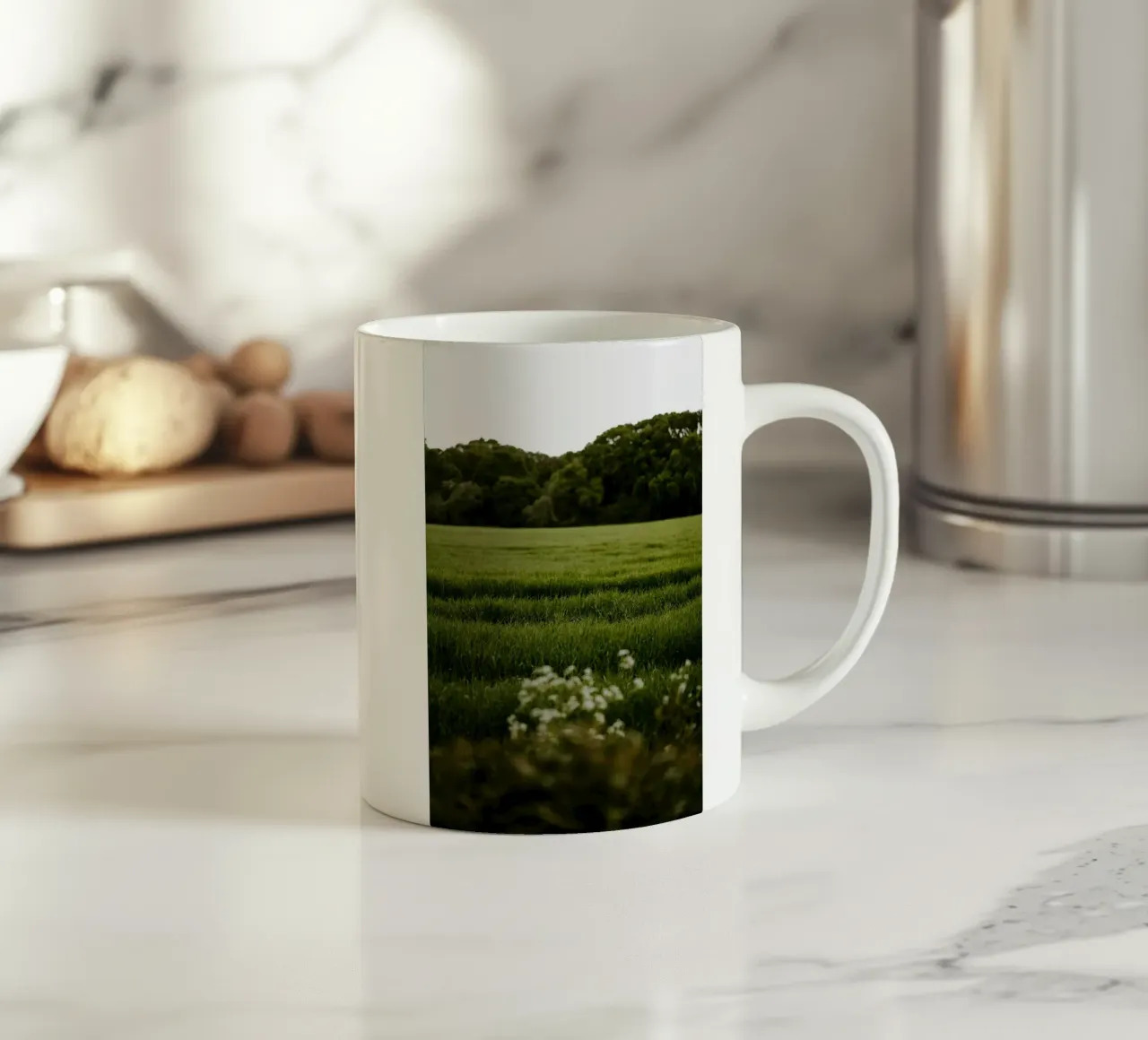 bushes forest ceramic mug by Horsire