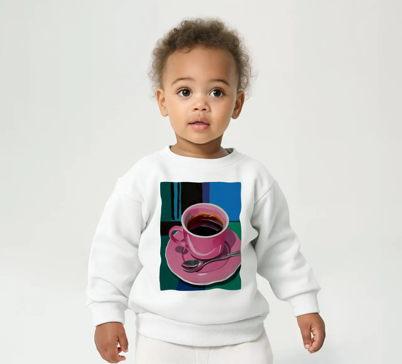 Tazza di caffè rosa felpa neonato da Flock Reverie