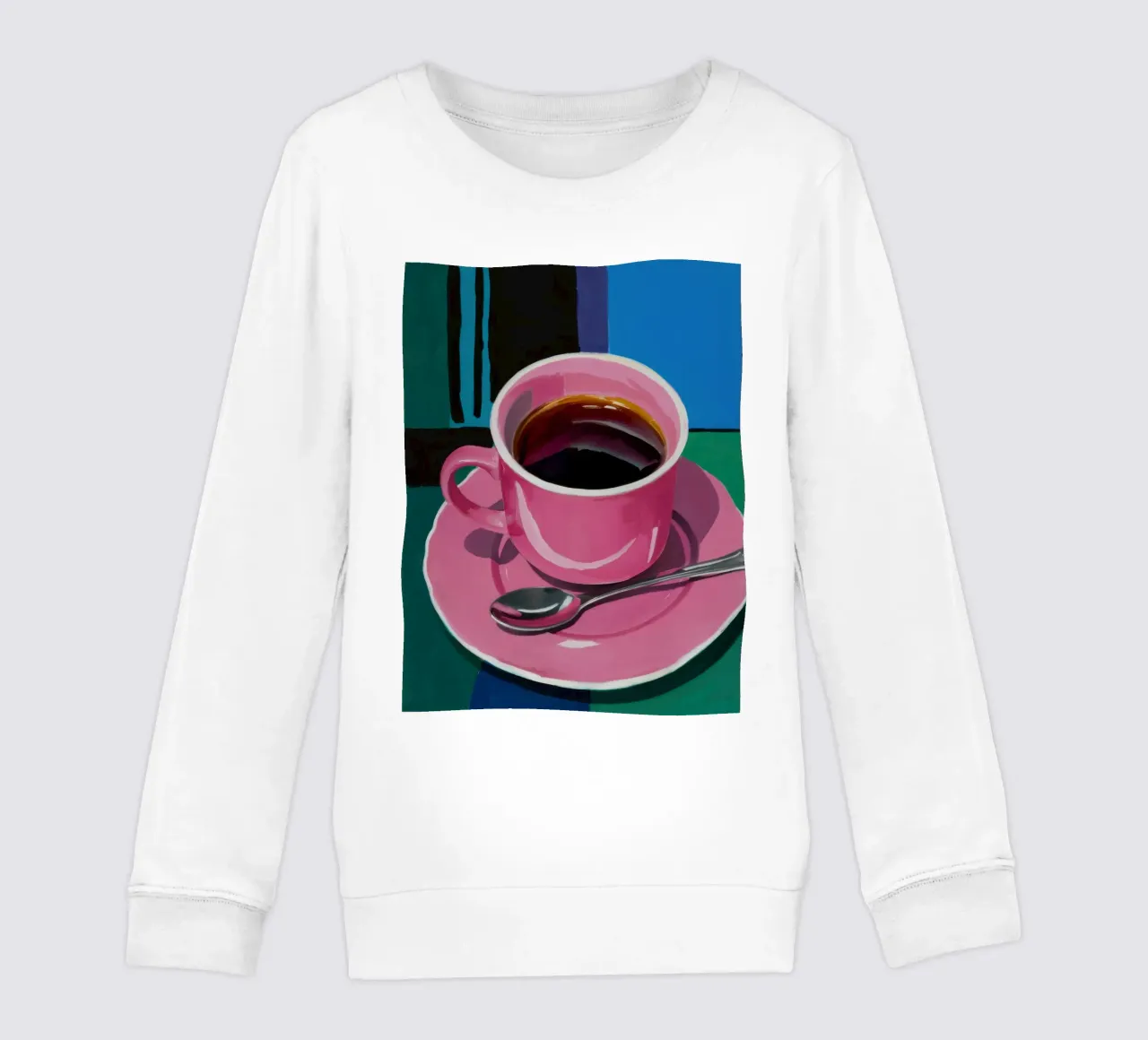 Tazza di caffè rosa felpa bambino da Flock Reverie