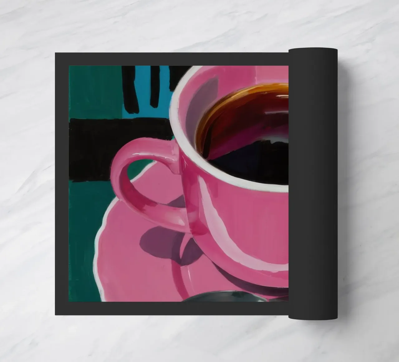 Tazza di caffè rosa zerbino da Flock Reverie