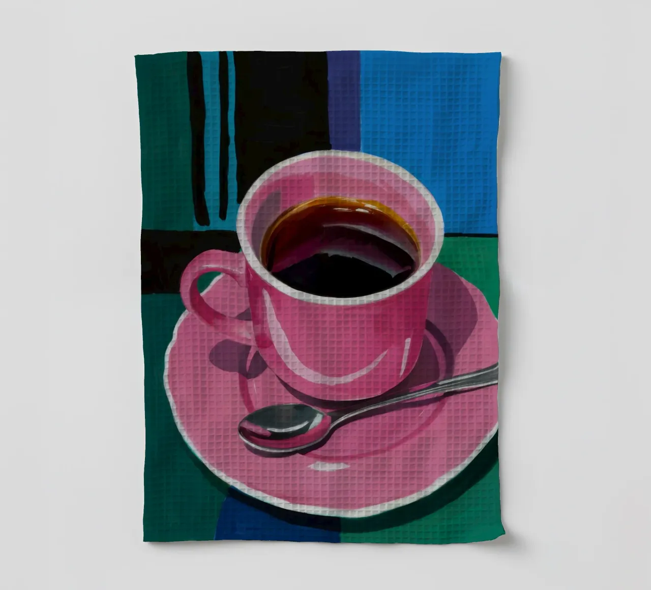 Tazza di caffè rosa canovaccio da cucina da Flock Reverie