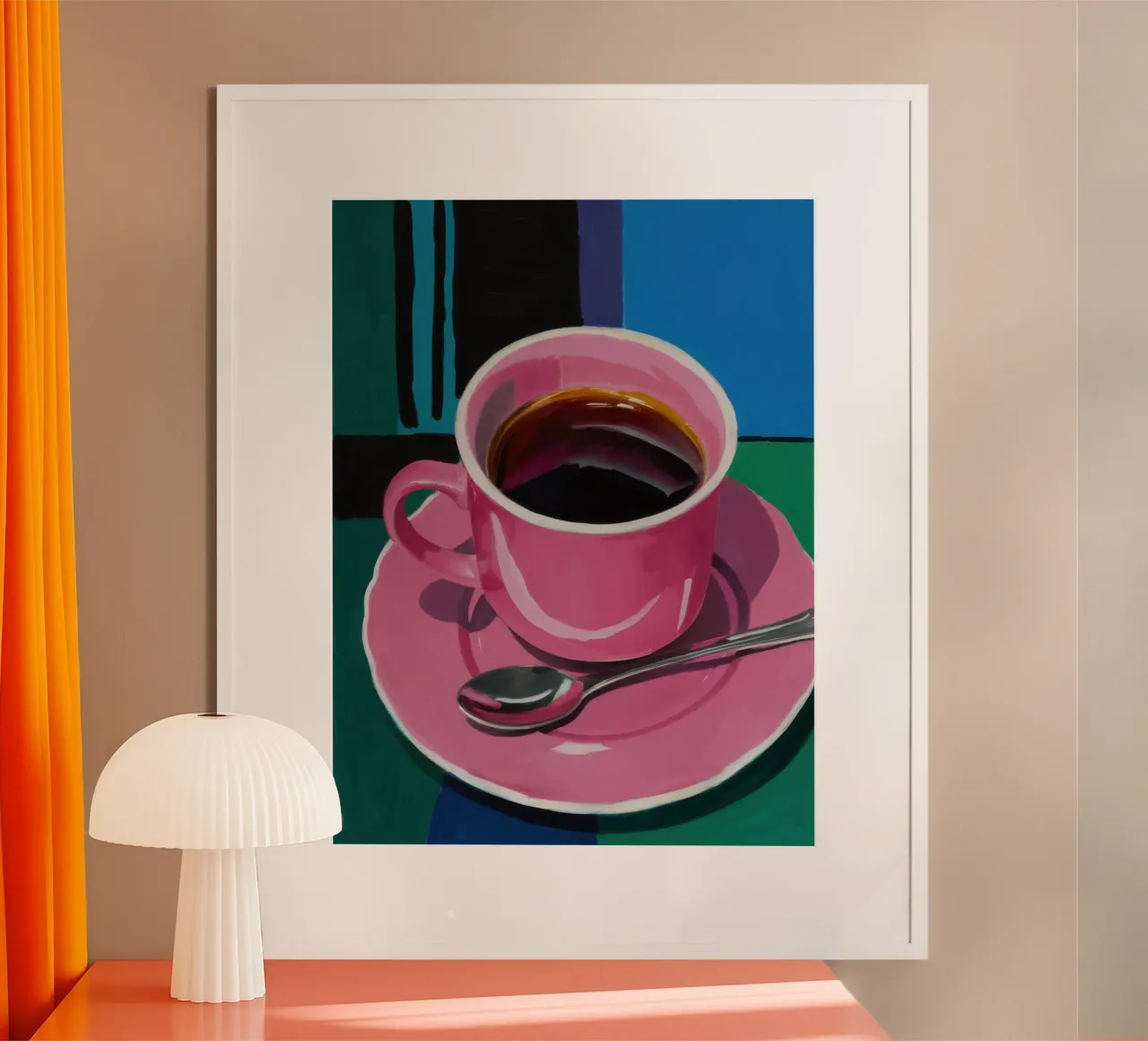 Tazza di caffè rosa carta hahnemühle da Flock Reverie