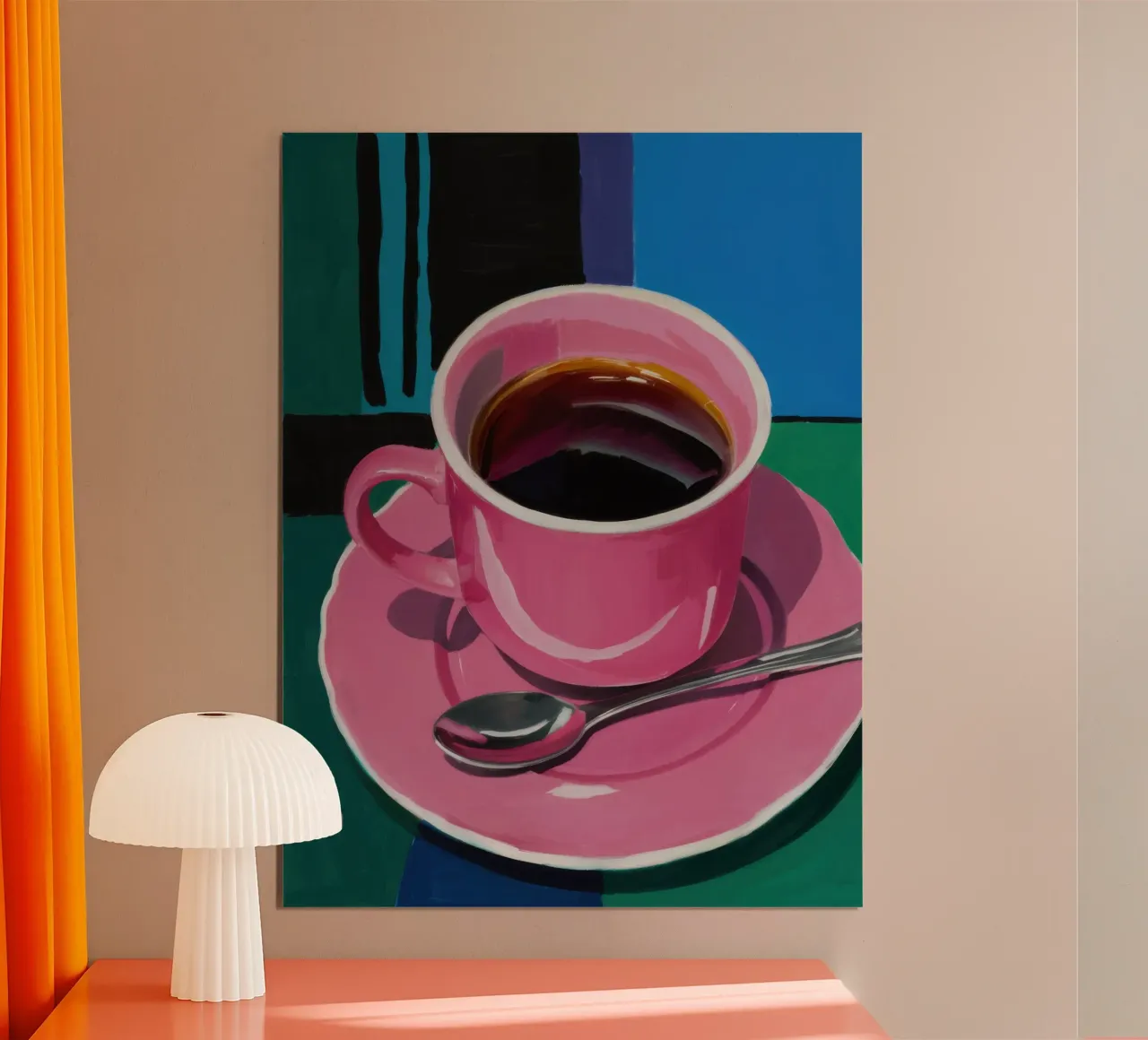 Tazza di caffè rosa carta hahnemühle da Flock Reverie