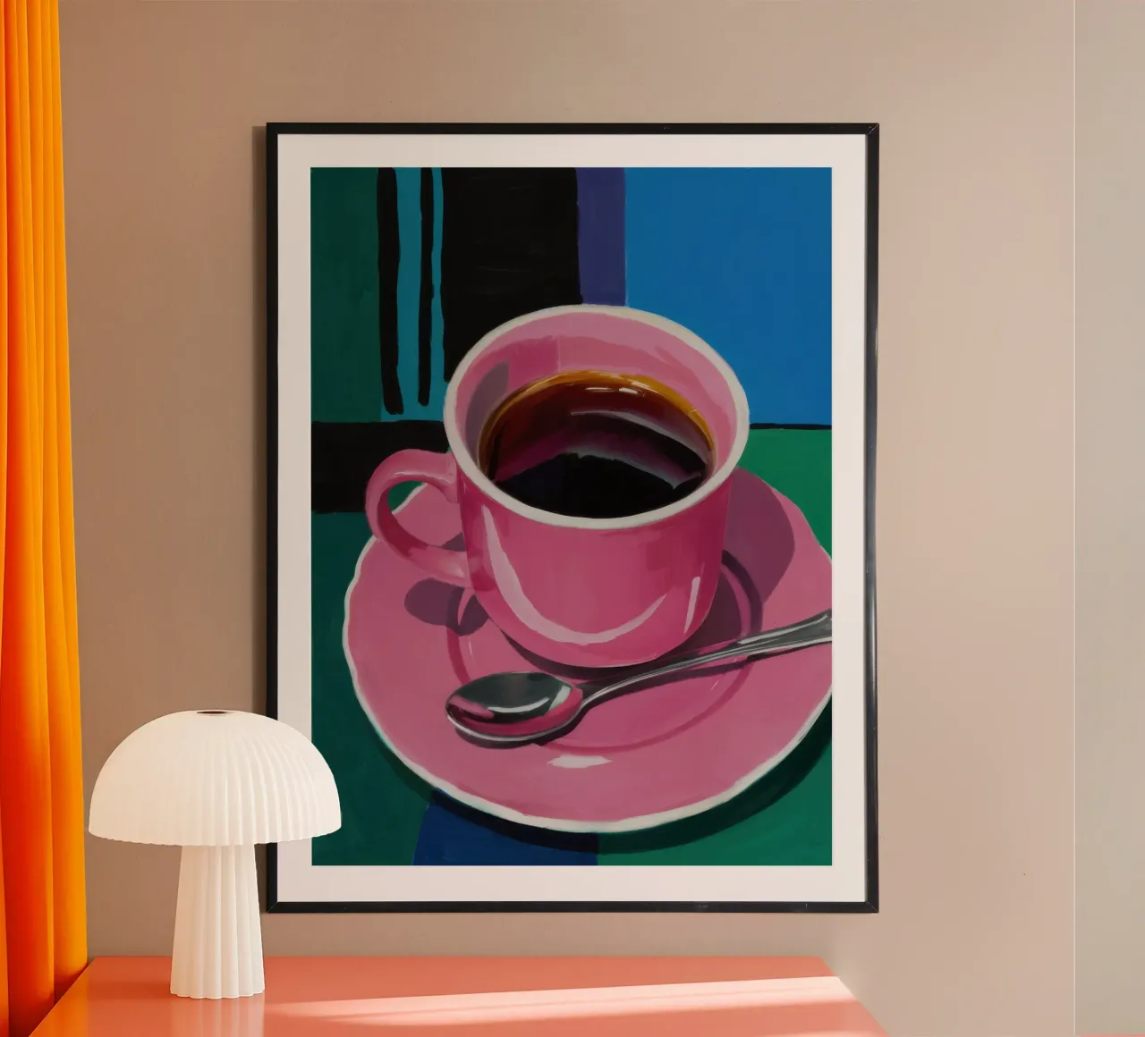 Tazza di caffè rosa carta hahnemühle da Flock Reverie