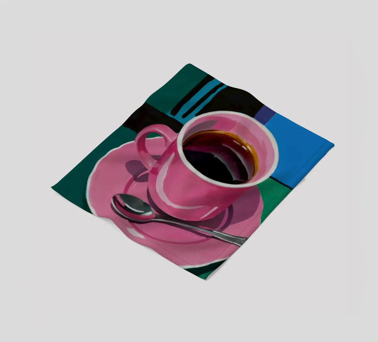 Tazza di caffè rosa coperta in pile da Flock Reverie