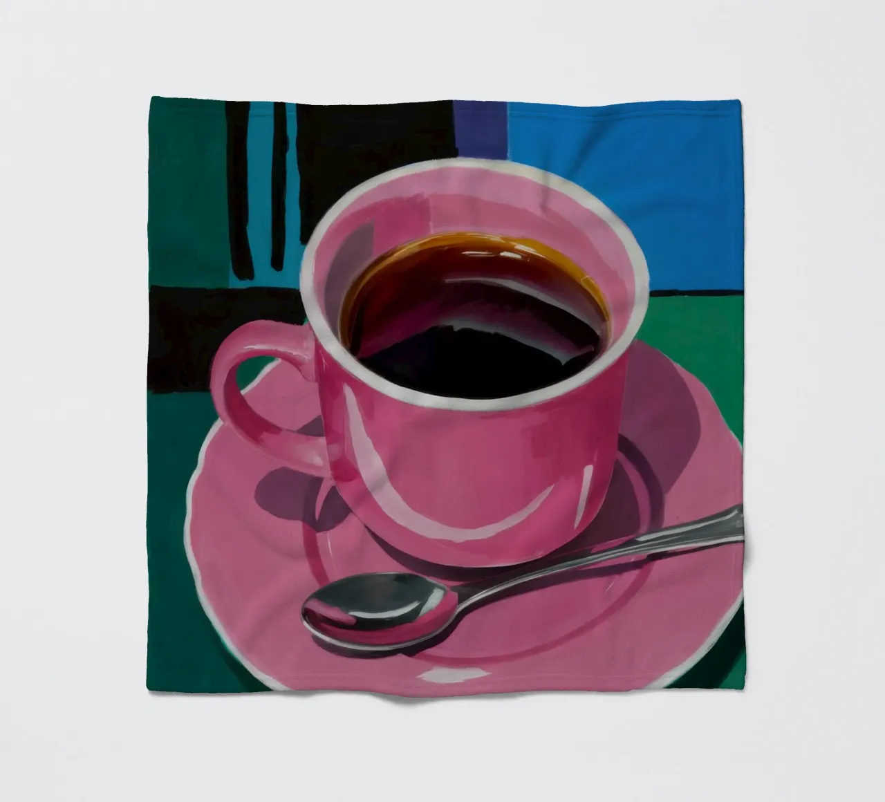 Tazza di caffè rosa coperta in pile da Flock Reverie