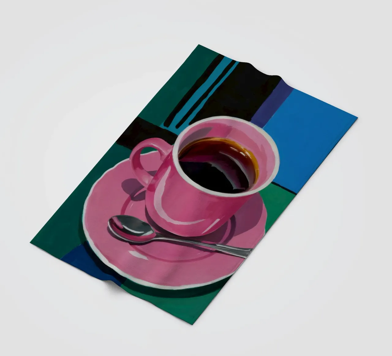 Tazza di caffè rosa coperta in pile da Flock Reverie