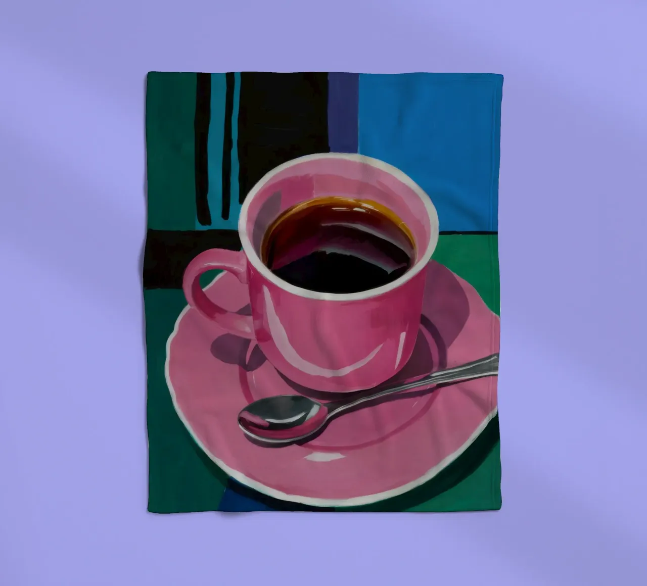 Tazza di caffè rosa coperta in pile da Flock Reverie
