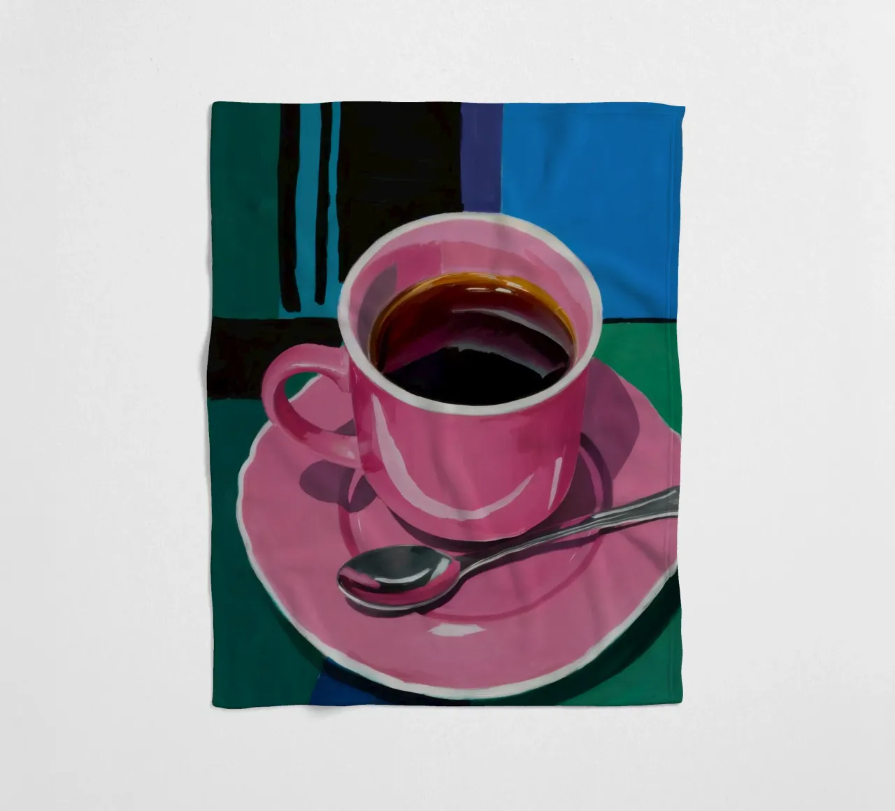 Tazza di caffè rosa coperta in pile da Flock Reverie