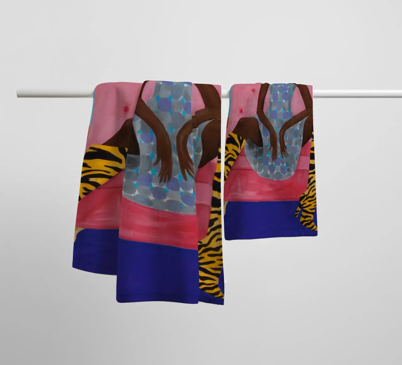 Fierce Floral Poise towel by Prism Ritual