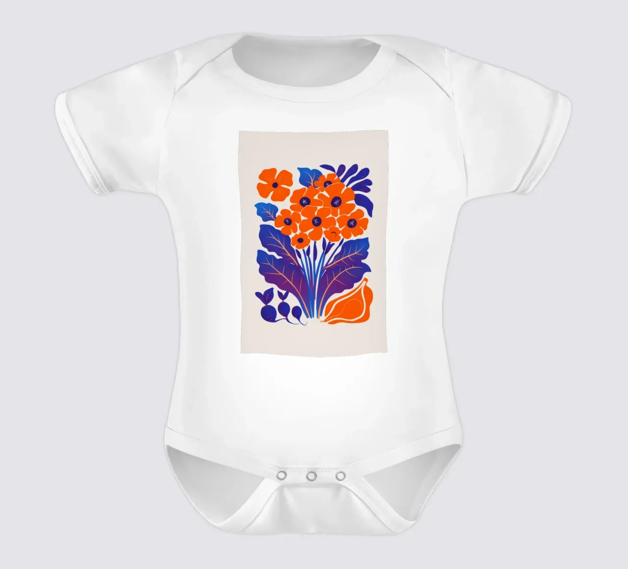 Bouquet ispirato a Maraoui body neonato maniche corte da Bring Haven