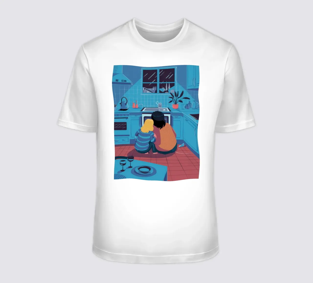 Contemplazione in cucina a mezzanotte t-shirt da Prism Ritual