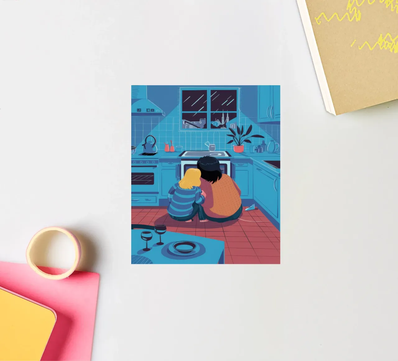 Midnight Kitchen Contemplation sticker by Prism Ritual
