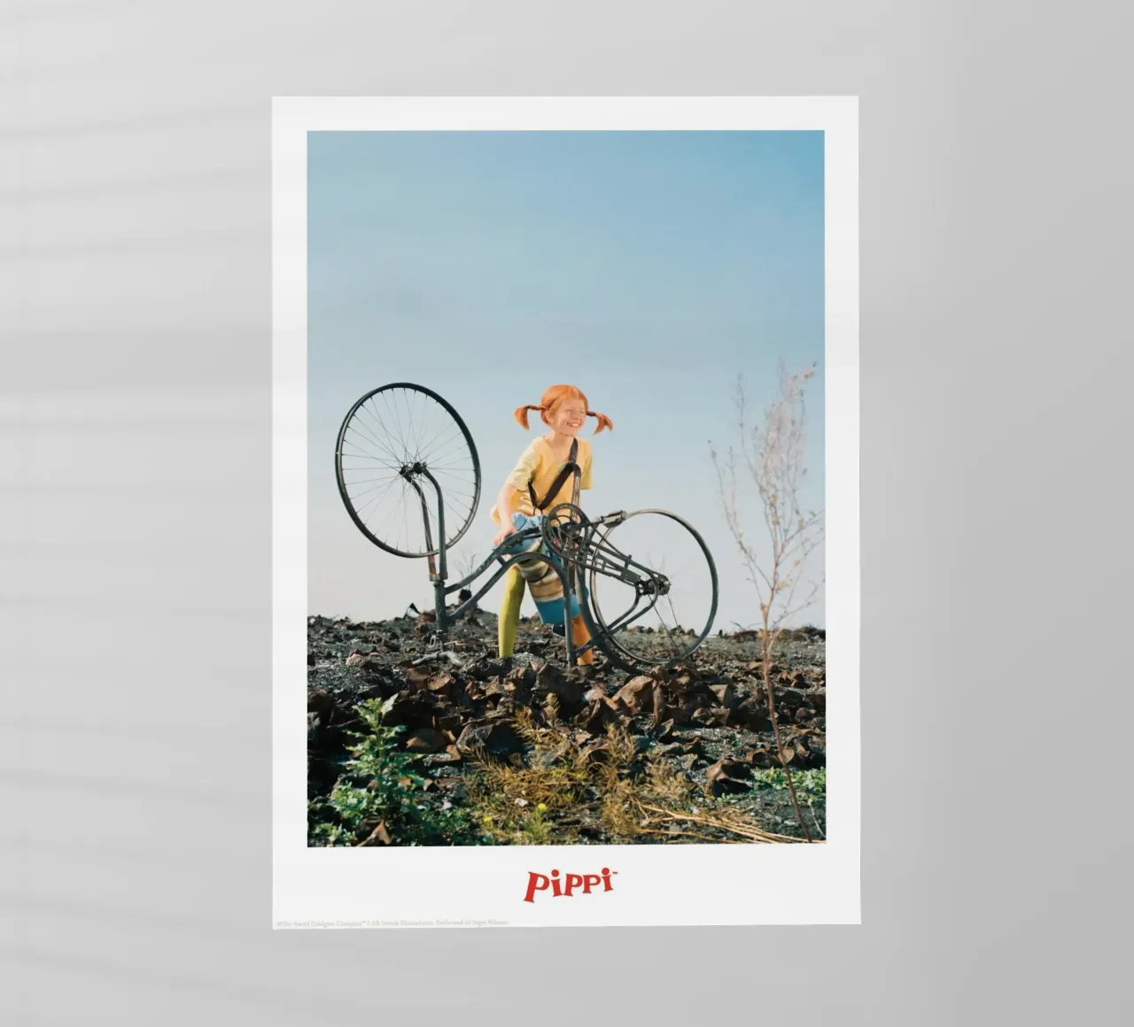Pippi Calzelunghe e la sua bicicletta pellicola backlit da Earl Beeman