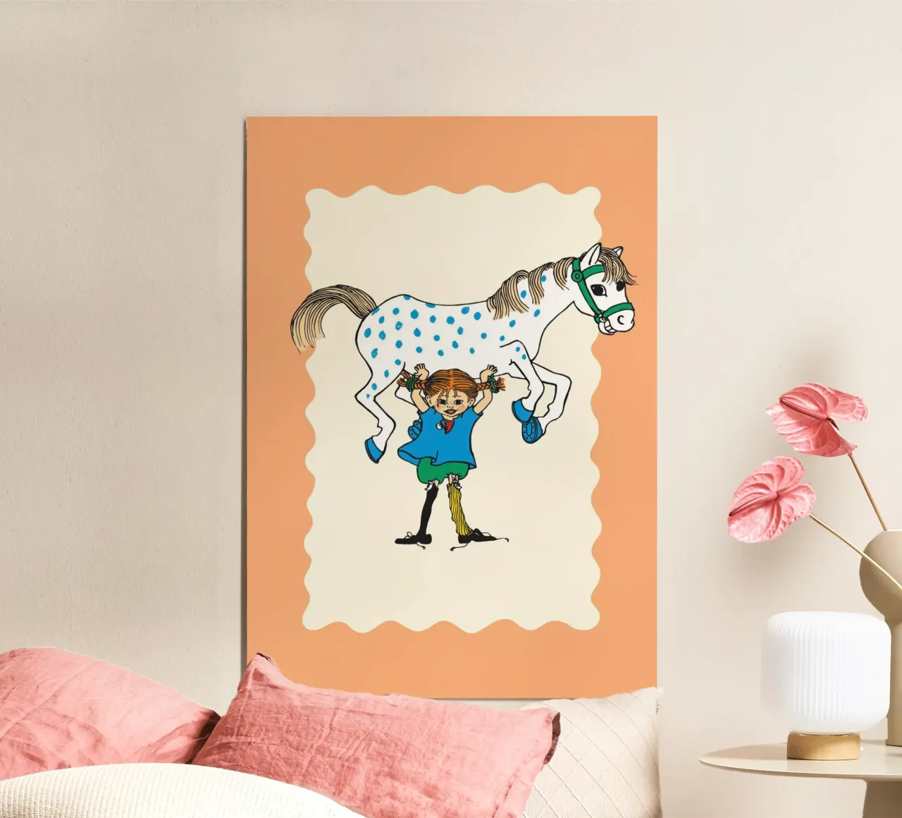 Pippi Calzelunghe e il cavallo carta hahnemühle da Earl Beeman
