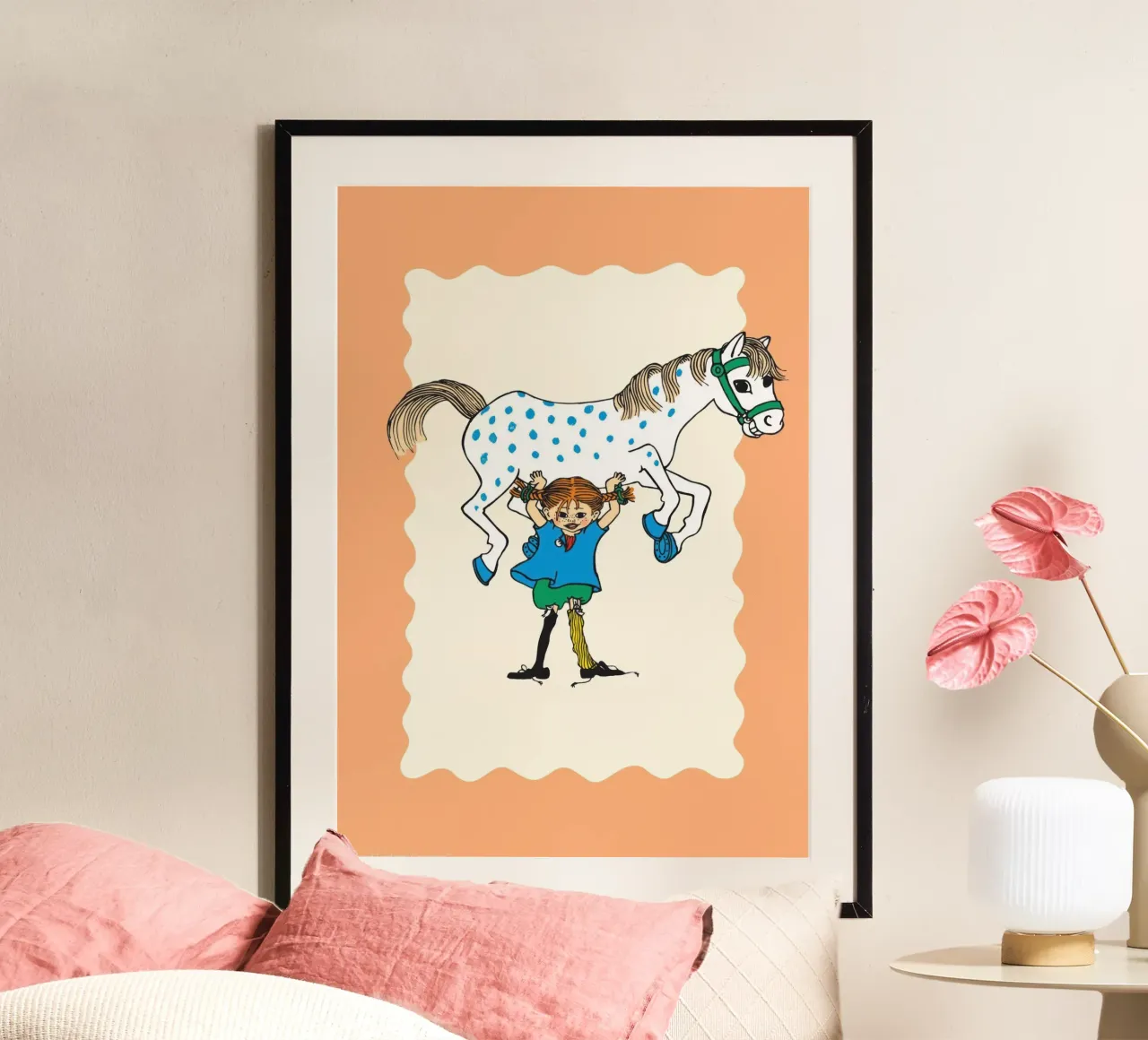 Pippi Calzelunghe e il cavallo carta hahnemühle da Earl Beeman