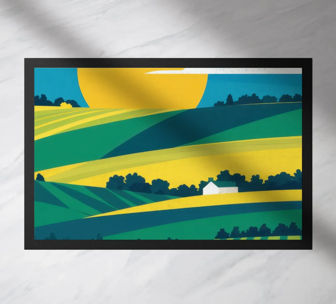 Paesaggio dell'ora d'oro zerbino da Flock Reverie