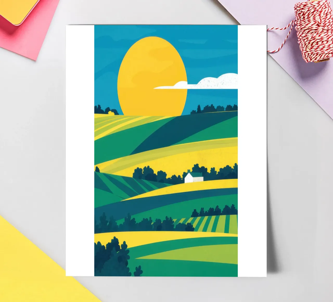 Golden Hour Landscape sticker sheet by Flock Reverie
