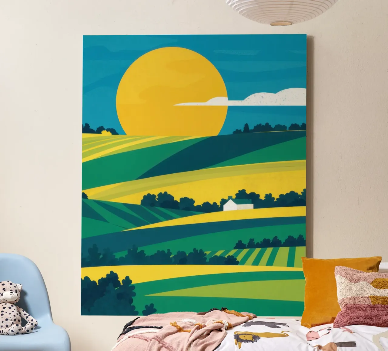 Paesaggio dell'ora d'oro tela con Cornice a cassetta da Flock Reverie