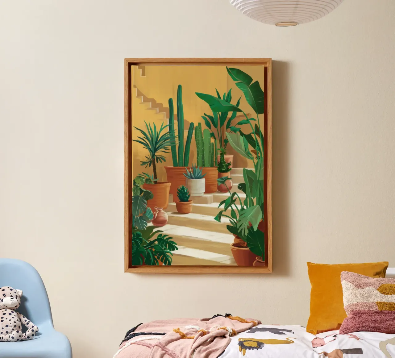 Terracotta planten heiligdom canvas met Baklijst van Prism Ritual