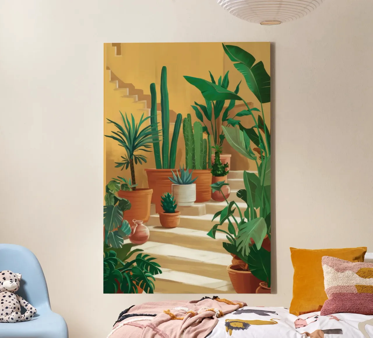 Terracotta planten heiligdom canvas met Baklijst van Prism Ritual