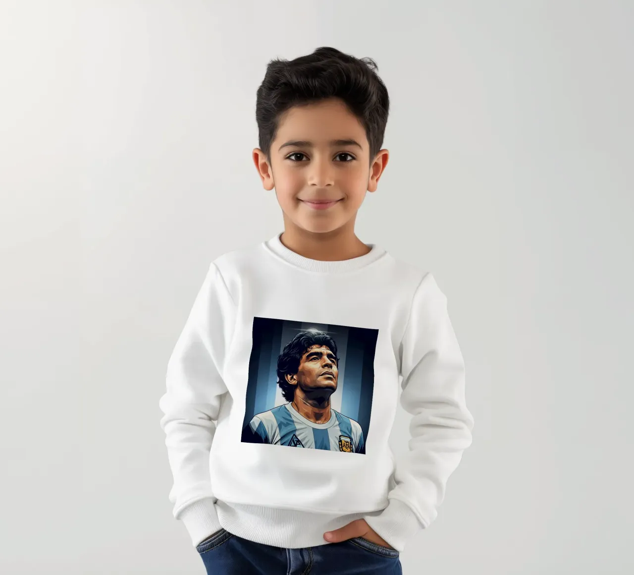 Diego Maradona kids sweatshirt by Lembayung art