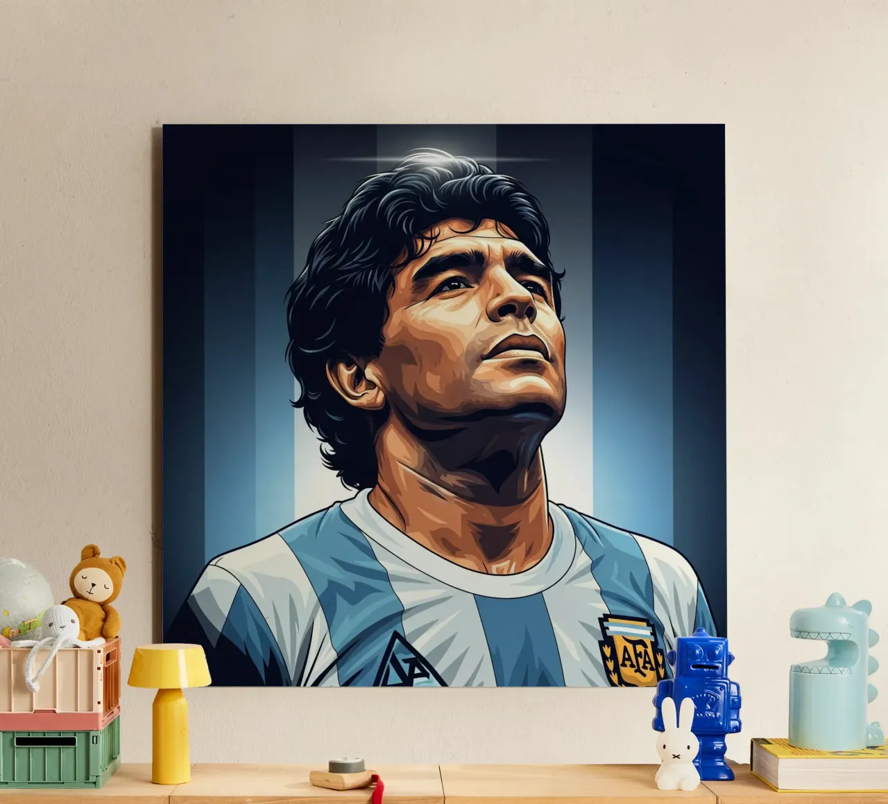 Diego Maradona alluminio dibond da Lembayung art