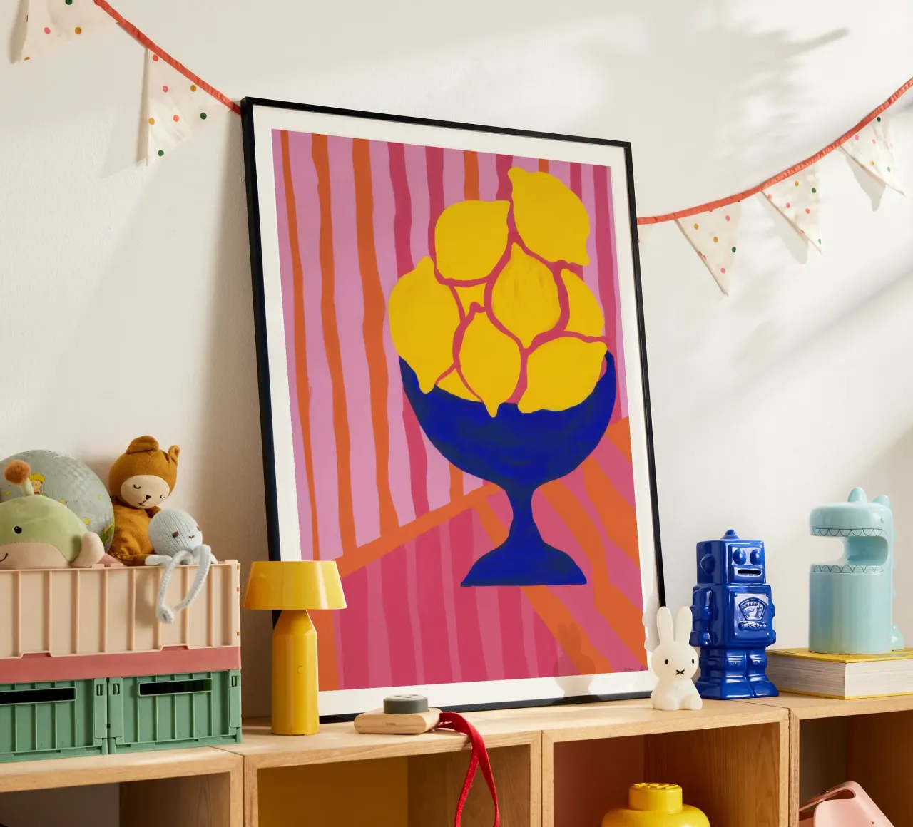 Lebendige Zitronenstille Hahnemühle von Solar Paint