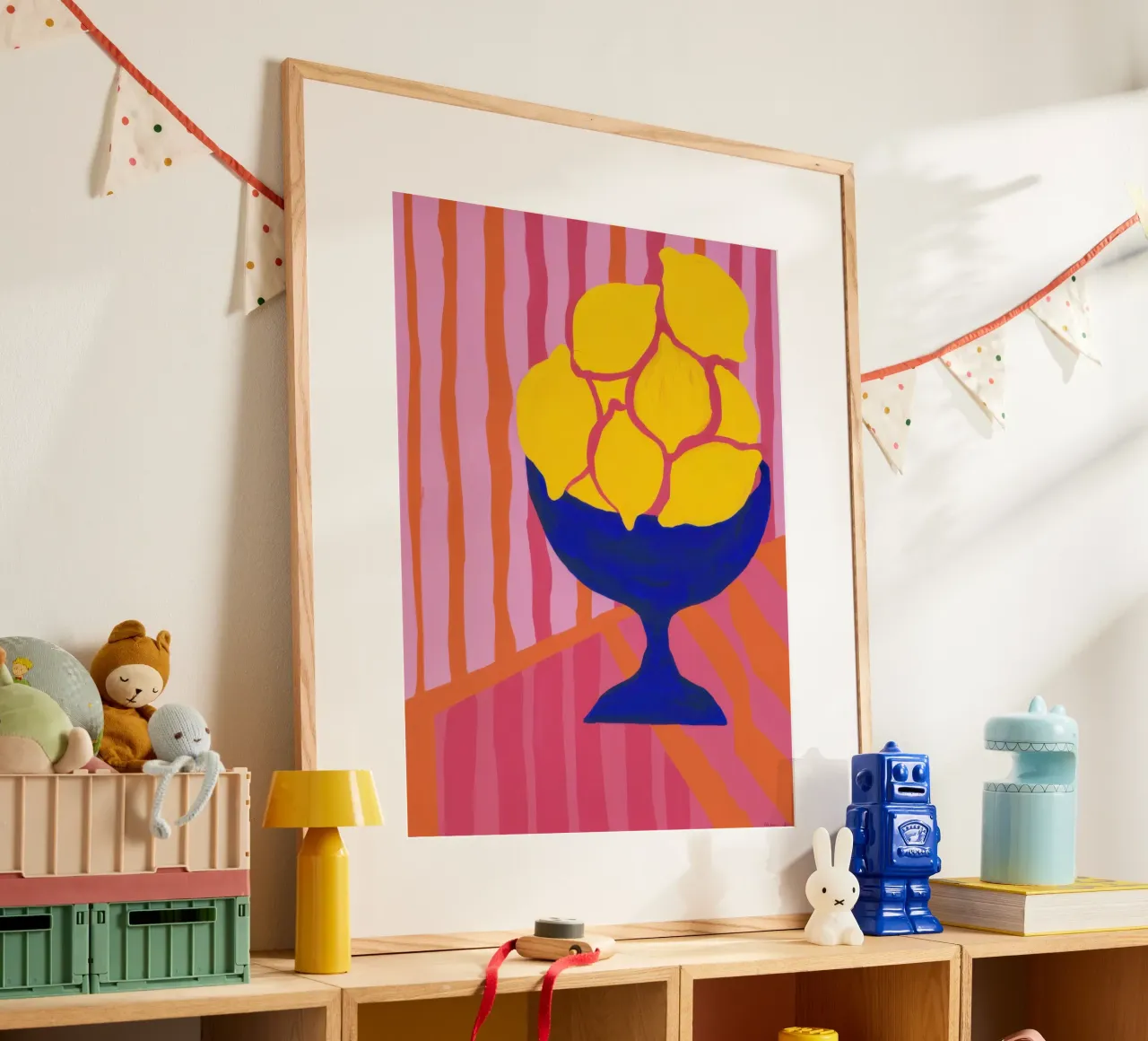Lebendige Zitronenstille Hahnemühle von Solar Paint
