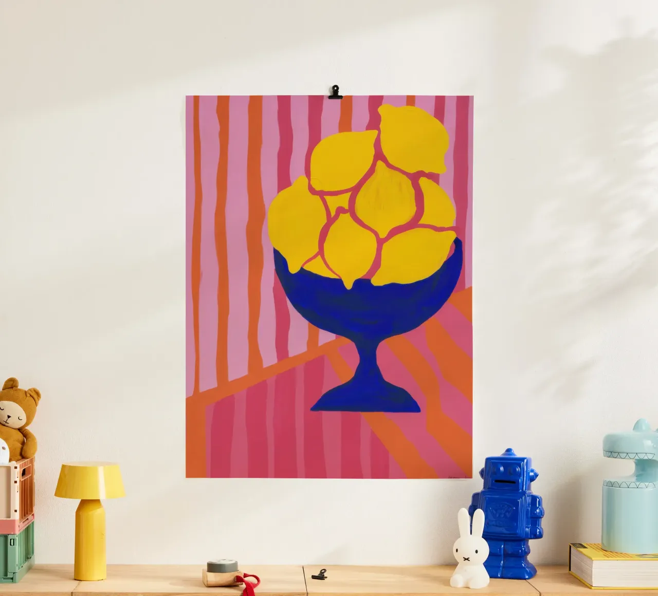 Lebendige Zitronenstille Hahnemühle von Solar Paint