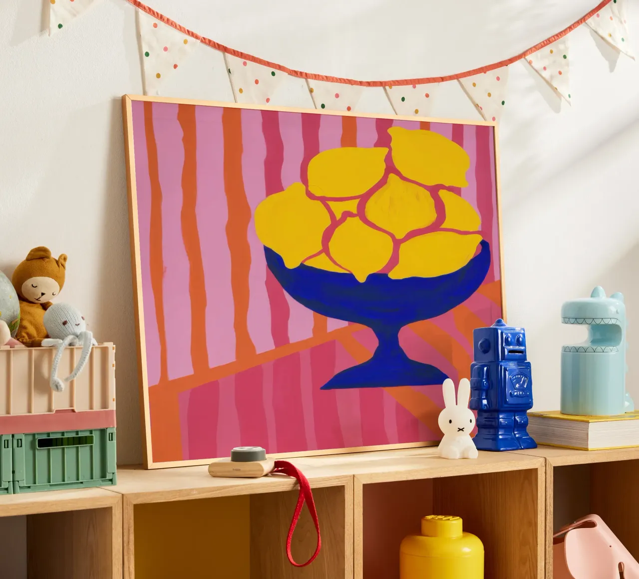 Lebendige Zitronenstille Hahnemühle von Solar Paint