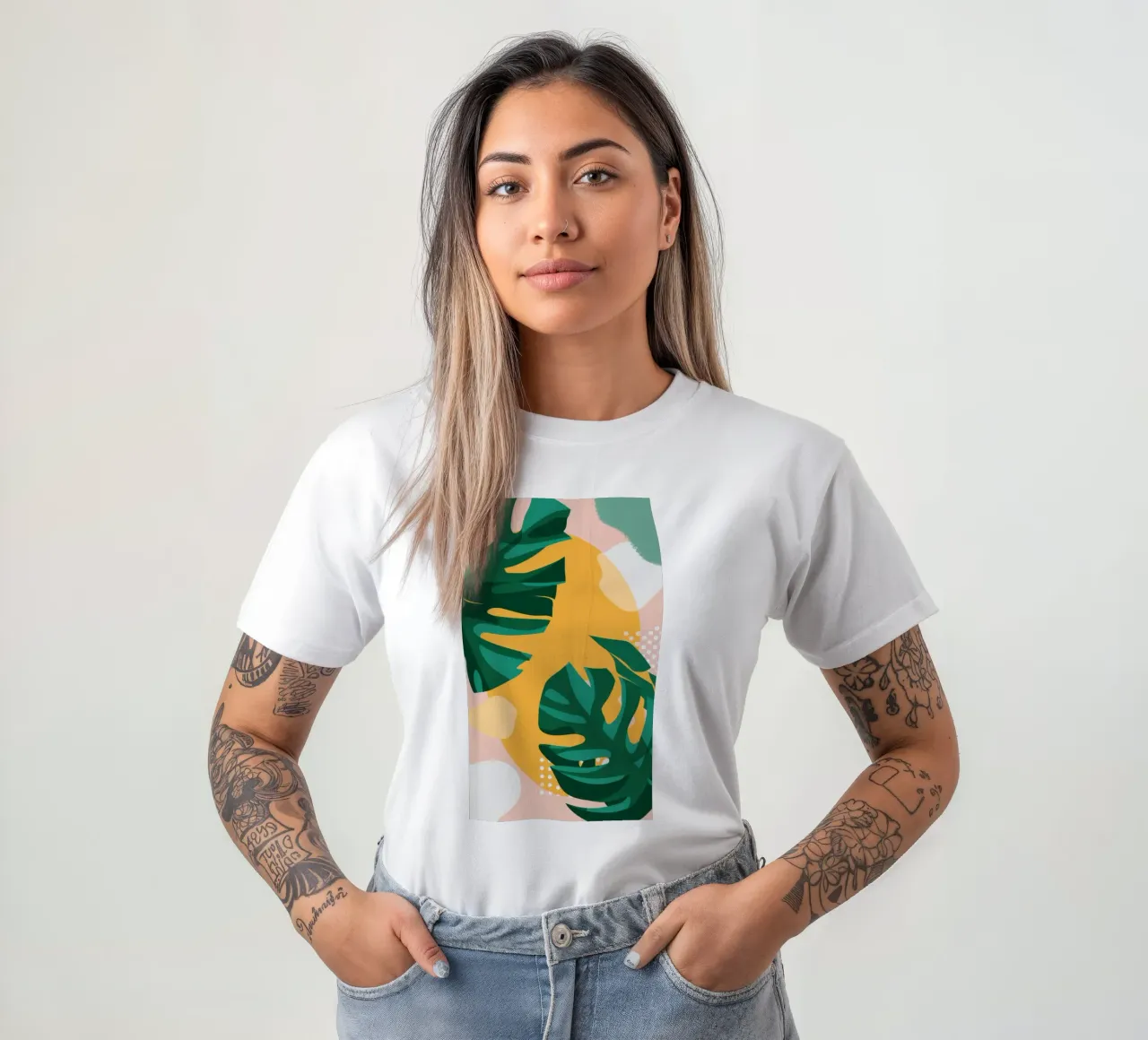 Monstera Golden Hour t-shirt by Bring Haven