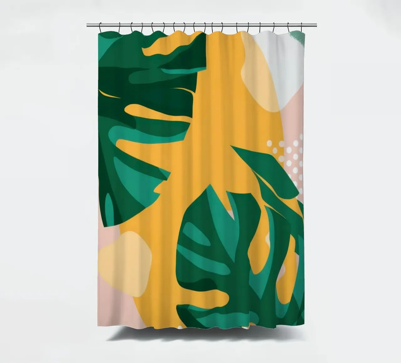 Monstera Gouden Uur douchegordijn van Bring Haven