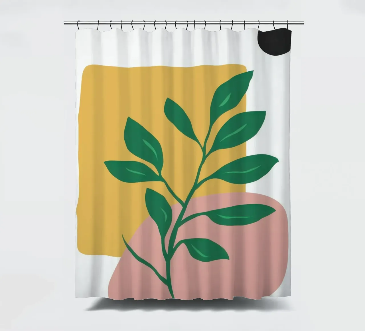 Minimalist Leaf Form shower curtain by Veil Maya