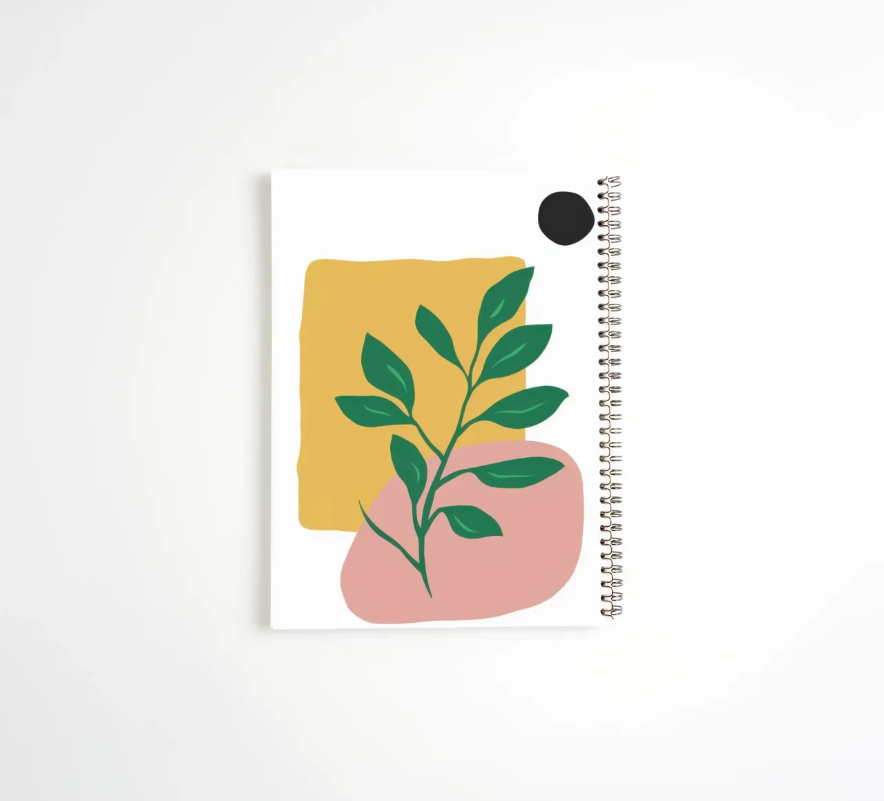Minimalist Leaf Form spiral notebook by Veil Maya
