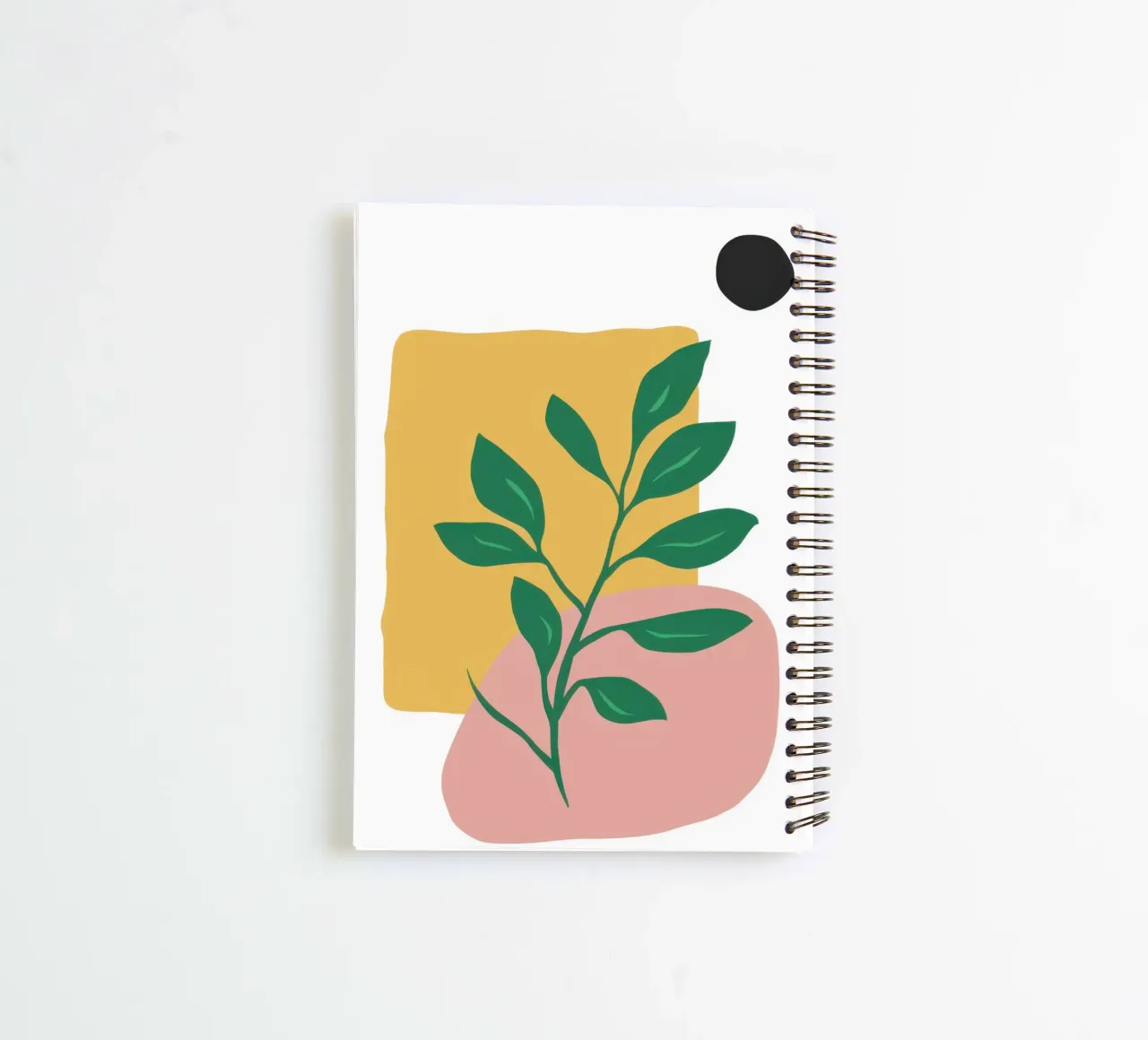 Minimalist Leaf Form spiral notebook by Veil Maya